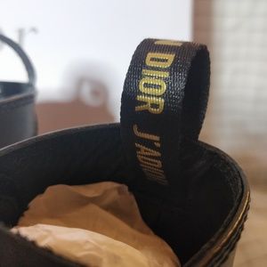 diorunit ankle boot in perforated calfskin leather